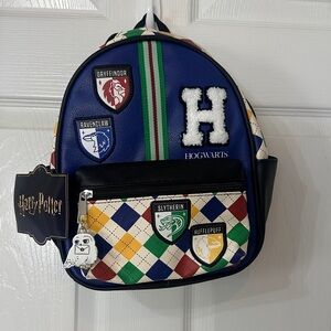 Warner Bros. Hogwarts Crest Backpack - Blue, Red, Green, Yellow